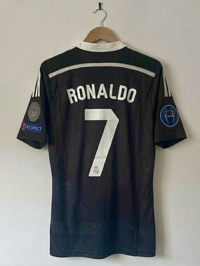 Ronaldo #7 Real Madrid 14/15 UCL  Jersey  Black Dragon Size Large